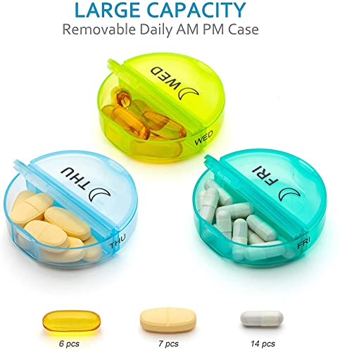 Yaklim Monthly Pill Organizer 2 Times A Day/ 28 Days Dispenser