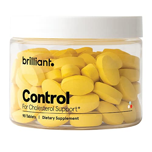 Brilliant Control™ Dietary Supplement for Cholesterol Support – Formulated with Phytosterols, Berberine, Milk Thistle, Lycopene – Vegan & Gluten Free (90 Tablets)