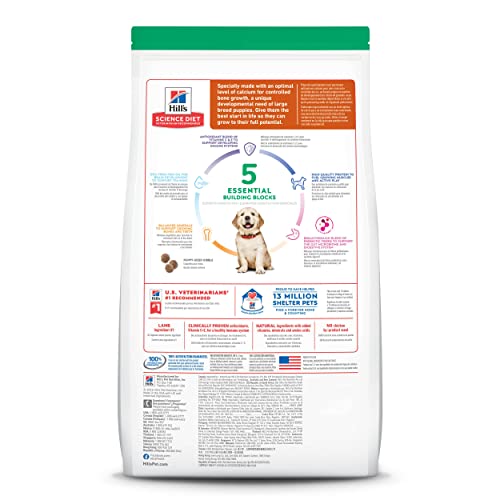 Hill's Science Diet Puppy Large Breed Lamb Meal & Brown Rice Recipe Dry Dog Food, 30 lb. Bag