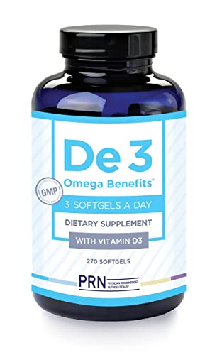 PRN De3 Dry Eye Omega 3 Fish Oil –Support for Eye Dryness - 2240mg EPA & DHA Supplement in Natural Triglyceride Formula – Improved Formula for Healthy Eye Care-3 Serving per Day, 3 Month Supply