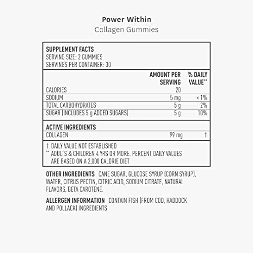 Better Not Younger Collagen Dietary Supplement and Hair, Skin, & Nails Dietary Supplements (Power Within: Skin & Scalp Collagen Gummies)