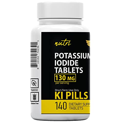 Potassium Iodide Radiation Tablets 130 mg (5 Pack) - (700 Tablets) EXP 10/2032 - Potassium Iodine Tablets for Radiation Ki Pills - Potassium Iodine Pills YODO Naciente, Anti Nuclear Fallout Pills