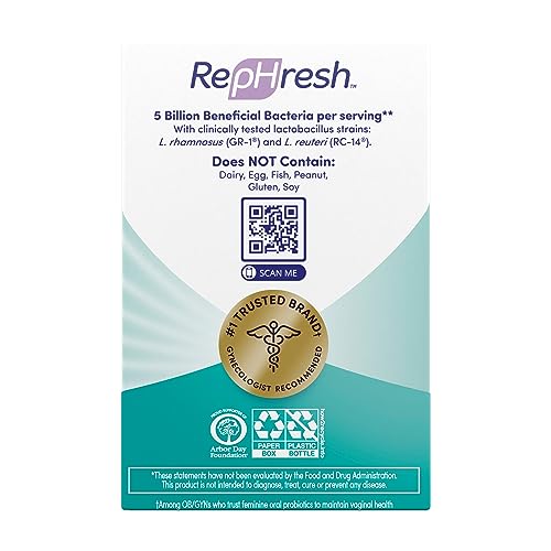 RepHresh Pro-B Probiotic Supplement for Women, 30 Oral Capsules