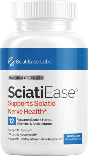 SciatiEase Sciatic Nerve Health Support - Sciatic Nerve Supplement with AlphaPalm, Pea, Vitamin B Complex, Alpha Lipoic Acid 300mg - 120 Capsules - Nerve Support Formula