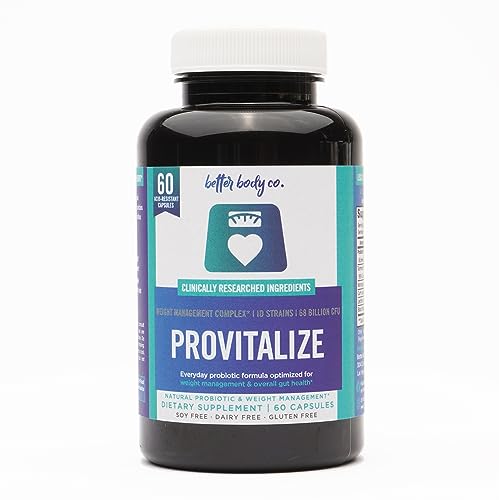 Better Body Co Provitalize | Probiotics for Women, Menopause Weight, 68.2 Billion CFU - Relief for Bloating, Hot Flashes, Joint Support, Night Sweats - Metabolism - Gut and Digestive Health - 60 Caps