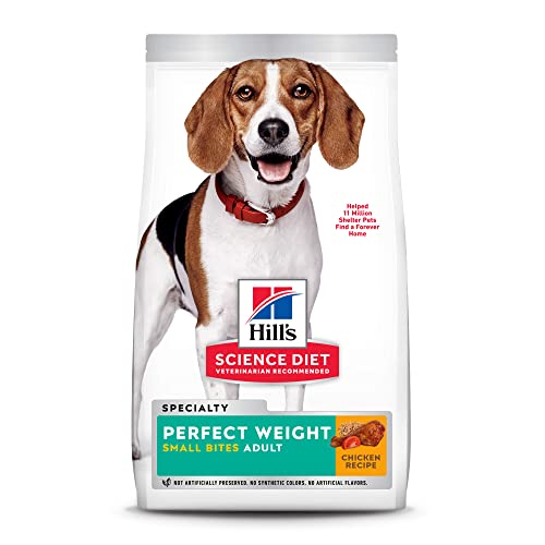 Hill's Science Diet Adult Perfect Weight Small Bites Chicken Recipe Dry Dog Food, 4 lbs., Bag