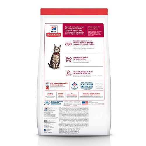 Hill's Pet Nutrition Science Diet Dry Cat Food, Adult, Chicken Recipe, 7 lb. Bag