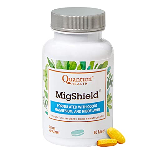 Quantum Health MigShield Magnesium Supplement with Riboflavin & CoQ10 Helps Promote Proper Function of Brain Heart & Muscles Daily Nutritional Essentials for Women & Men - 60 Tablets