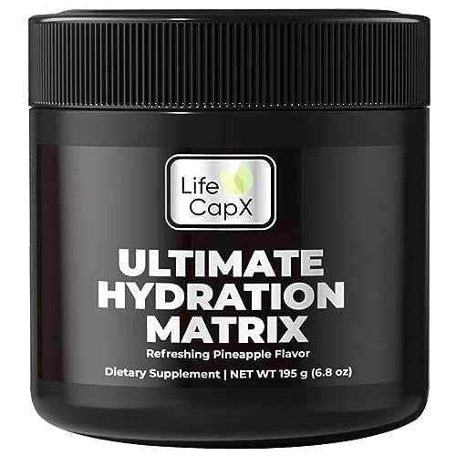 LIFE CAPX Ultimate Hydration Matrix, Sugar Free Electrolytes Powder with Comprehensive Multivitamin Mix, Refreshing Pineapple Flavor (30 Servings)