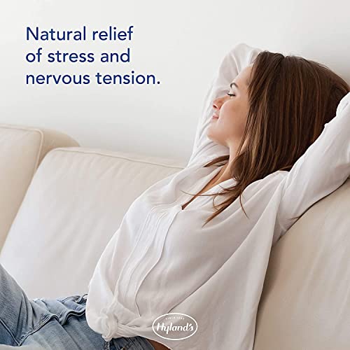 Hyland's Naturals Nerve Tonic Stress Relief Tablets, Natural Relief of Restlessness, Nervousness and Irritability Symptoms, Non-Habit Forming, Quick Dissolving Tablets, 50 Count