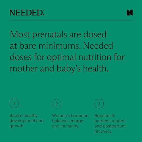 Needed. Multivitamin for Prenatal | Prenatal Multi Essentials Capsule- Pregnancy, Breastfeeding, Postpartum | Expertly-Formulated & Third-Party Tested, | 30-Day Supply