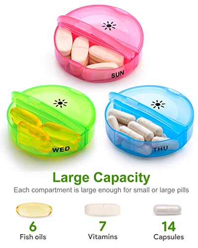 Monthly Pill Organizer 2 Times A Day, Barhon Extra Large Month Medicine Organizer, Daily Pill Box Organizer 28 Days for Vitamin Fish Oil Supplements (Rainbow)