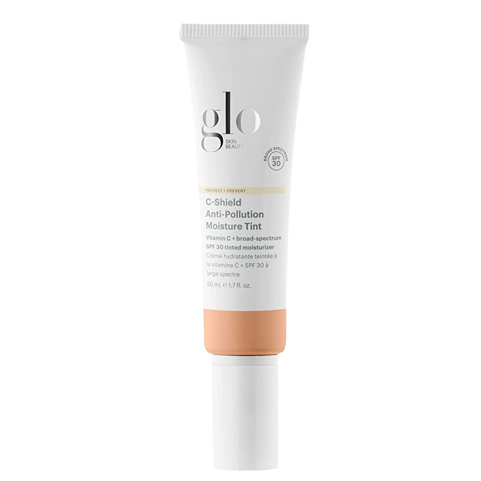 Glo Skin Beauty C-Shield Anti-Pollution Moisture Tint - Tinted Moisturizer for Face With SPF 30 Broad Spectrum Protection & Vitamin C, 1.7 Oz (4C-Medium)