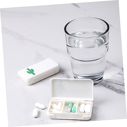 GLEAVI Travel Lolita Wrist Cuffs 5Pcs 3 Medication Holder 3 grids Pill case Vitamin Pill Holder Mini Container Forearm Guard