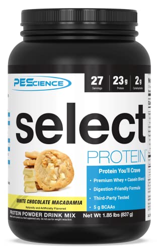 PEScience Select Low Carb Protein Powder, White Chocolate Macadamia, 27 Serving, Keto Friendly and Gluten Free…