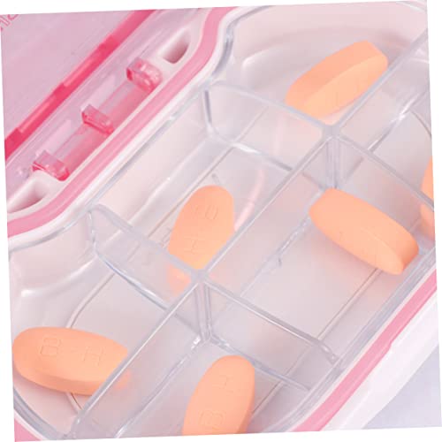 1PC Box Dispenser Container Plastic case Reminder Medicine sorter Vitamin containers Vitamin Supplement Holder bin Organizer Cases Organizers Pill case Travel Sorting Machine