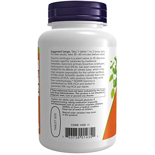 NOW Supplements, Garcinia (Garcinia Cambogia) 1,000 mg, Healthy Metabolism*,Weight Loss, 120 Tablets