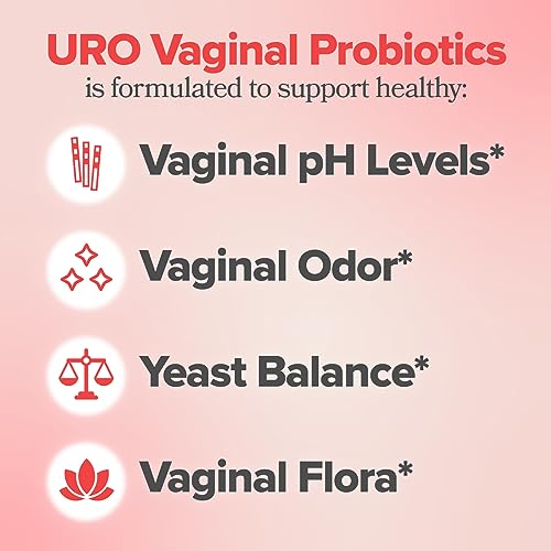 URO Vaginal Probiotics for Women pH Balance with Prebiotics & Lactobacillus Probiotic Blend - Women's Vaginal Health Supplement - Promote Healthy Vaginal Odor & Vaginal Flora, 30 Servings (Pack of 1)