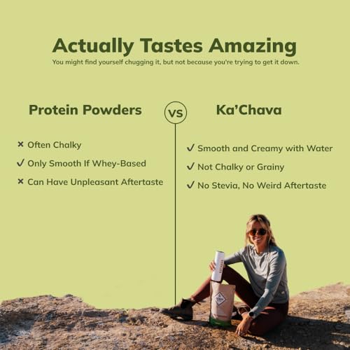 Ka’Chava All-In-One Nutrition Shake Blend, Matcha, 85+ Superfoods, Nutrients & Plant-Based Ingredients, 26 Vitamins and Minerals, 25g Plant-Based Protein, 2lb