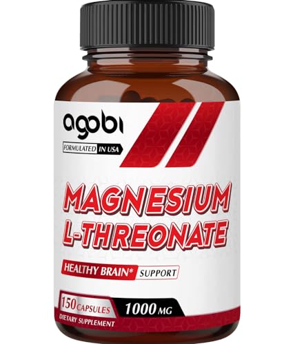 1000 mg Magnesium L-Threonate Supplement - 150 Pills - Strength Concentrated Formula for Comfortable Mind, Brain Health, Focus & Cognitive Support - Gluten-free, Non-GMO