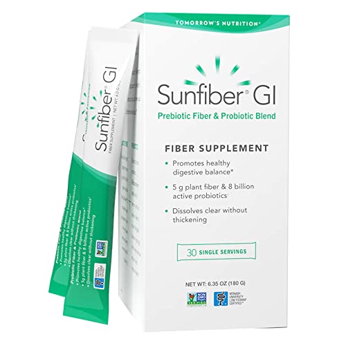 Tomorrow's Nutrition Sunfiber GI - Prebiotic Fiber & Probiotic Blend, 30 Servings