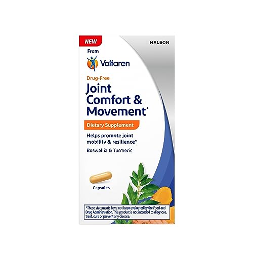 VOLTAREN Joint Comfort and Movement Dietary Supplement from, with Boswellia and Turmeric for Joint Support, Movement and Flexibility – 30 Count Bottle