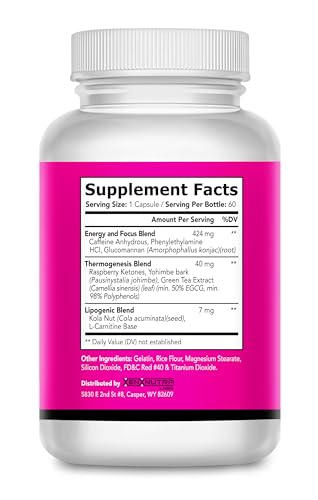 Skinny Girl- Advanced Weight Loss Formula for Women- Best Female Diet Pills That Work Fast- Lipogenic to Curb Your Appetite- Thermogetic to Burn Away Fat- Boost Energy and Focus- 60 Caps