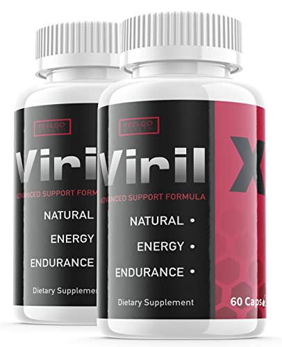 feelgo 2 Pack - Viril X - VirilX Booster Pills for Men, Virilxtend Male Capsules, Viril Men Caps, Packs, Powder, Multi, Dignity, (120 Capsules for 2 Month Supply).