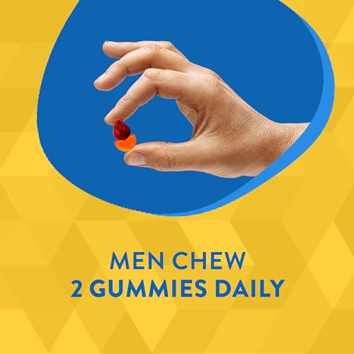 Nature’s Way Alive! Men’s 50+ Daily Gummy Multivitamins, Supports Healthy Brain, Eyes, Heart*, B-Vitamins, Gluten-Free, Vegetarian, Fruit Flavored, 150 Gummies (Packaging May Vary)