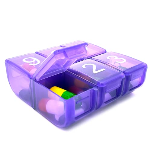 e-Pill 6 Times a Day x 7 Day Large Weekly Pill Organizer, Vitamin, and Medicine Box - Multicolor