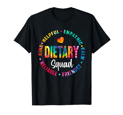 Dietary Squad Tie Dye Healthcare Worker Dietitian Squad T-Shirt