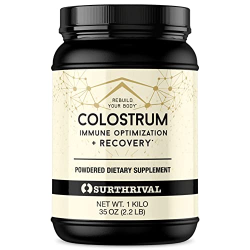 Surthrival: Colostrum Powder (1 Kilo, 2.2lbs), Immune Optimization & Recovery, Powdered Dietary Supplement, Gut Health, Immune Support, Keto Friendly