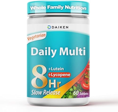 DAIKEN 27 Full Spectrum Mini Multivitamin with Lutein, Lycopene & Folic Acid, Time Released Multivitamin for Women & Men, Vegan & Easy to Swallow, 60 Mini Vitamins Tablets