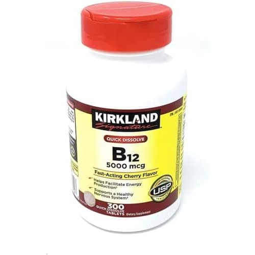 UNIDOS Kir-kland Signature Instant B12 5000 mcg. 300 Tablets Dietary Supplement (2 Pack)