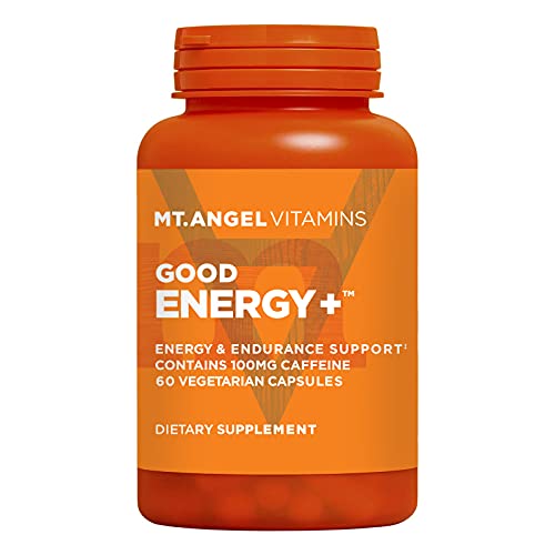 Mt. Angel Vitamins - Good Energy - Natural Energy Supplement for Fatigue, Better Mood Booster, Panax Ginseng, Rhodiola Rosea + More Herbs & Vitamins (60 Caps)