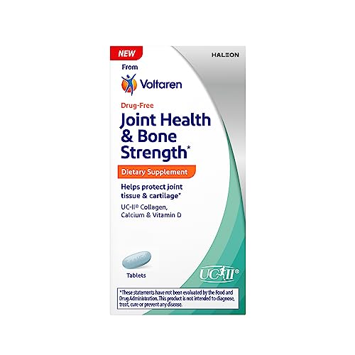VOLTAREN Joint Health and Bone Strength Dietary Supplement from, with UC-II (R) Collagen, Calcium, and Vitamin D for Healthy Aging of Joint Tissue and Cartilage – 30 Count Bottle
