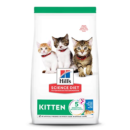 Hill's Pet Nutrition Science Diet Kitten Ocean Fish & Brown Rice Recipe Dry Cat Food, 7 lb. Bag