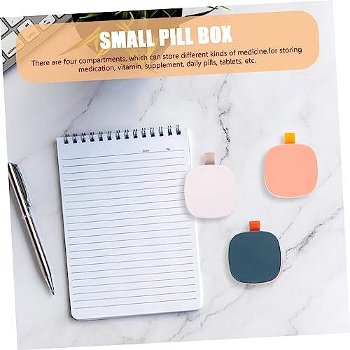 GLEAVI 3pcs Box Pill Box Mini Pill Box Small Pill Box for Purse Travel Size Pill Case Storage Box Pill Holder Vitamin Organizer Pocket Pill Case Supplement Case Pill Organizer Seal Drug