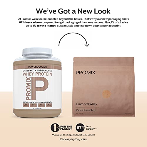 ProMix Nutrition Whey Protein Powder, Raw Chocolate - 5lb Bulk - Grass-Fed & 100% All Natural - Gluten-Free & Keto-Friendly