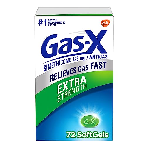 Gas-X Extra Strength Gas Relief Softgels with Simethicone 125 mg for Bloating Relief - 72 Count