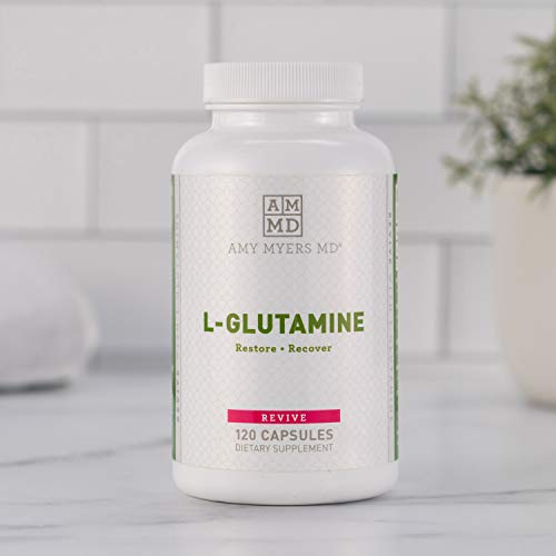 Amy Myers MD L-Glutamine Capsules from L glutamine 1700 mg Supports Sugar Craving, and Muscle Repair - Support Thyroid and Immune System Function - 120 Capsules Dietary Supplement