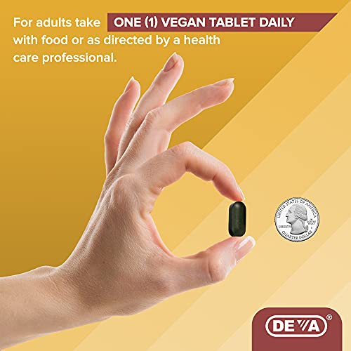 DEVA Vegan Multivitamin & Mineral Supplement - Vegan Formula with Green Whole Foods, Veggies, and Herbs - High Potency - Manufactured in USA and 100% Vegan - 90 Count (Pack of 2)