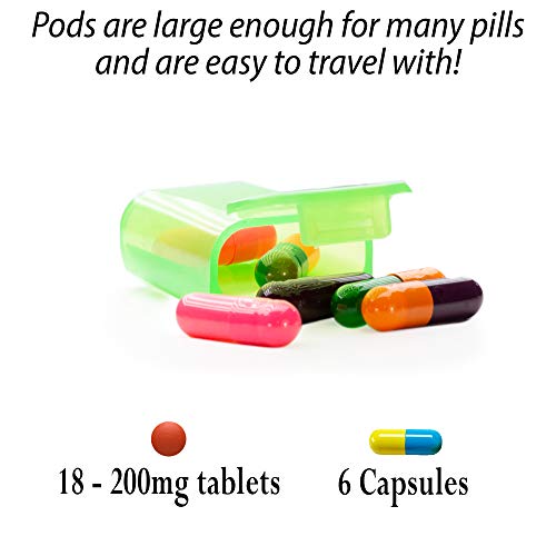 GMS 7 Day AM/PM Pill Reminder - Weekly Pill Organizer 7 Days 2 Times a Day - Pop Out Pill Pods for Medication Management (Rainbow)