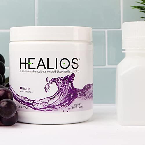 HEALIOS Grape Flavor Oral Health and Dietary Supplement, Powder Form, Naturally Sourced L-Glutamine Trehalose L-Arginine, 11.64 Ounces