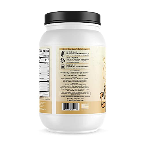 Laurel's Organic Vanilla Whey Protein Powder for Shakes, Smoothies, & Baking – Low Sugar Protein Powder – Non GMO & Gluten Free – 30 Servings (2 lbs.)