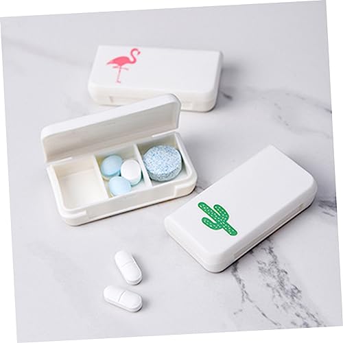 GLEAVI Travel Lolita Wrist Cuffs 5Pcs 3 Medication Holder 3 grids Pill case Vitamin Pill Holder Mini Container Forearm Guard