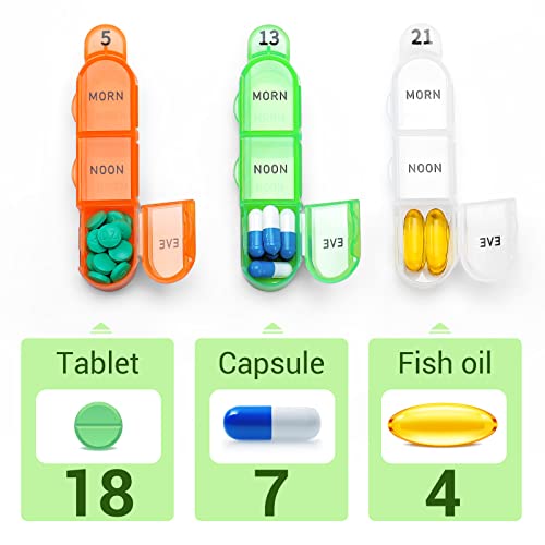 Daviky Monthly Pill Organizer 3 Times a Day, 30 Day Pill Organizer with Small Pill Box, One Month Medicine Organizer, 31 Day Pill Case Pill Container to Hold Vitamin, Supplement and Medication