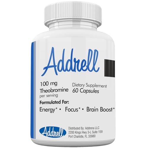 Focus Pep Addrell Energy Stimulant Dietary Supplement Designed for Brain Boosting- 60 Natural Pills