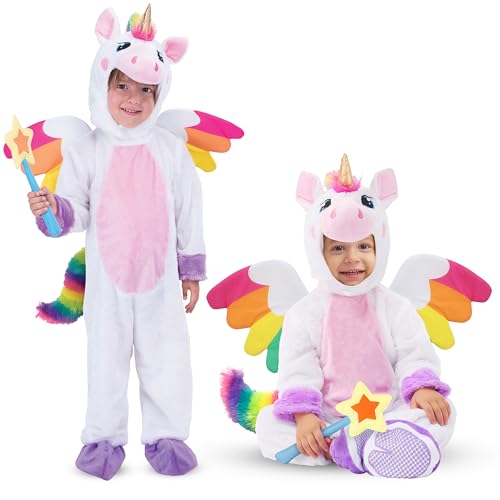 Spooktacular Creations Baby Unicorn Costume with Wings and Star Wand for Unisex Infant Halloween Dress Up Party (18-24 Mos)