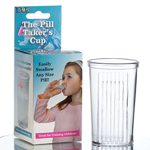 GMS Pill Taker's Cup for Easy Swallowing of Medication, Vitamins, Supplements, and Other Pills (Great for Use of All Ages)